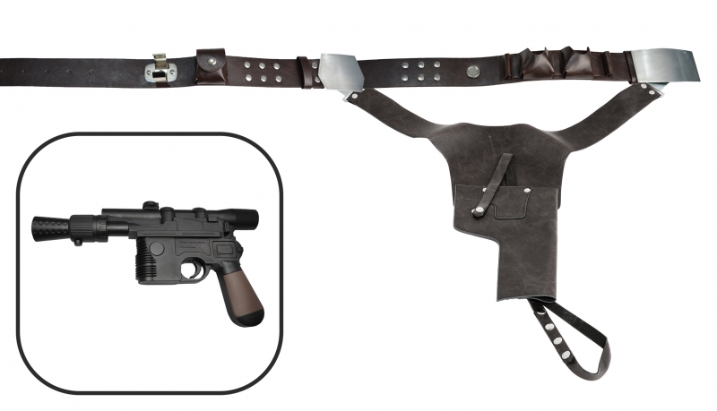 SPECIAL OFFER - Custom Painted Replica Han Solo Blaster DL-44 - with Replica Belt and Holster