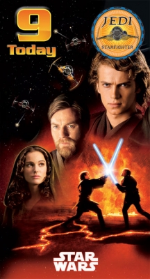 840929630.jpg Star Wars Greeting Cards - 232 x 128mm - Star Wars - Age 9 Badged - SW304/1