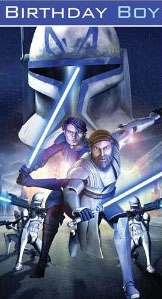 Star Wars Greeting Cards - 232 x 128mm - Clone Wars - Birthday Boy - SW350
