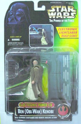 875468405.jpg Star Wars Playsets - Electronic Power F/X Ben (Obi Wan) Kenobi with Glowing Lightsaber and Remote Dueling Action