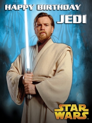 Star Wars Greeting Cards - 196 x 148mm - Star Wars - Obi Wan Kenobi - Birthday Pop-Up - SW318