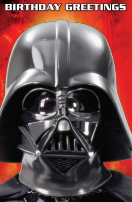 990901168.jpg Star Wars Greeting Cards - 232 x 128mm - Darth Vader - Birthday Gatefold - SW364